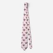 Schöne Floral Swan Neck Tie Krawatte (Vorderseite)