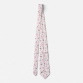 Schöne Floral Swan Neck Tie Krawatte (Rückseite)