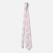 Schöne Floral Swan Neck Tie Krawatte (Rückseite)