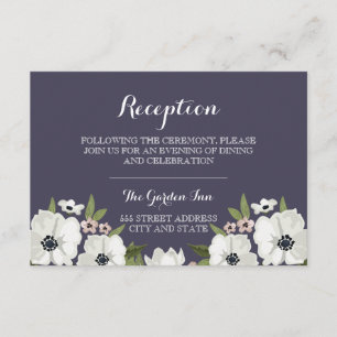 Schöne Floralcard - lila Begleitkarte