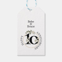 Schöne florale 10-jährige Gift-Tags