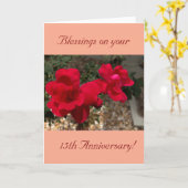 Schöne, florale, 15. Jubiläumskarte Karte (Gelbe Blume)