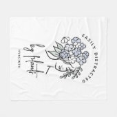 Schöne florale abgelenkte Gärtnerbezeichnung Weiß Fleecedecke (Vorderseite (Horizontal))