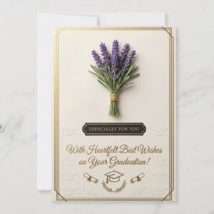 Schöne Florale Abschlusskarte Einladung