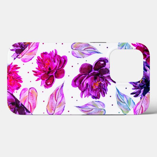 Schöne florale Aquarell Case-Mate iPhone Case (Rückseite (Horizontal))