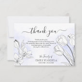 Schöne florale Begräbniskarte Dankeskarte (Vorderseite)