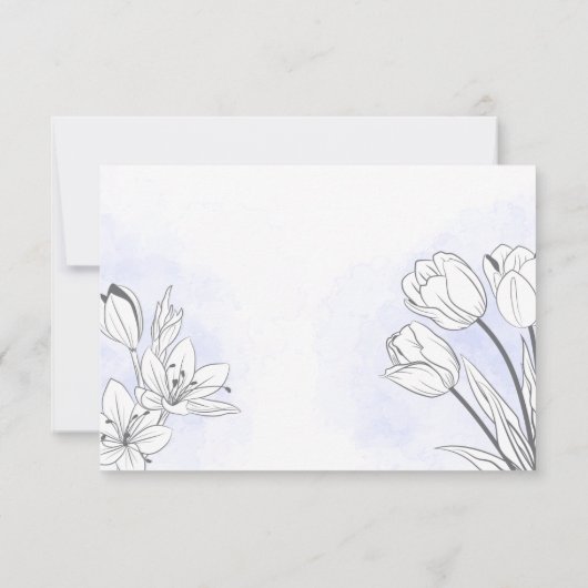 Schöne florale Begräbniskarte Dankeskarte (Rückseite)