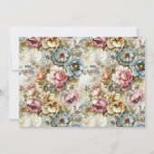 Schöne Florale Collage-Ruhestandsfeier Einladung (Rückseite)