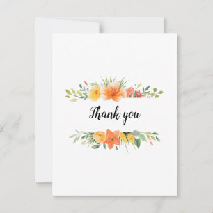 Schöne Florale Dankeschön- oder Leere Karte ohne I