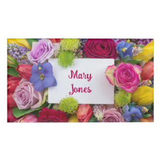 Schöne florale gerahmte Rosen Textbox individuell Namenschild