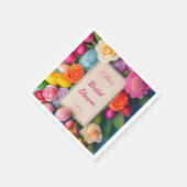 Schöne florale gerahmte Rosen Tulpen Hydrangea-Ver Serviette (Ecke)