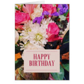 Schöne florale Happy Birthday Card (Vorne)