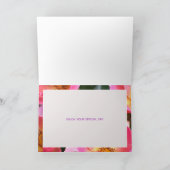 Schöne florale Happy Jubiläumskarte Dankeskarte (Innenseite)