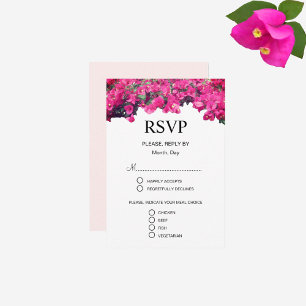 Schöne florale Hochzeit RSVP Karte