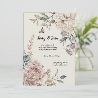 Schöne Florale Hochzeits-/Save-The-Date-Einladung Einladung