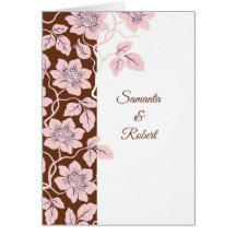 Schöne florale Hochzeitseinladung
