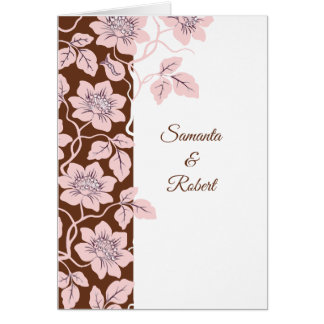 Schöne florale Hochzeitseinladung