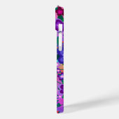 Schöne florale Kunst Bright Pink Lila Case-Mate iPhone Hülle (Rückseite / Links)