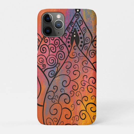 Schöne florale Kunst Case-Mate iPhone Hülle (Rückseite)