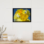 Schöne florale Kunstdrucke Botanische Daffodien Poster (Küche)