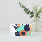 Schöne florale Moderne Designer Visitenkarte (Stehend Vorderseite)