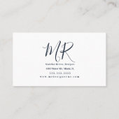 Schöne florale Moderne Designer Visitenkarte (Rückseite)