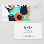 Schöne florale Moderne Designer Visitenkarte (Vorne/Hinten)