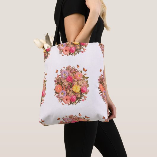 Schöne florale Muster Tote Tasche (Von Nahem)