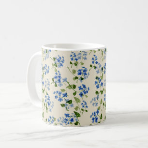 Schöne florale nahtlose Vergissmeinnicht Muster Kaffeetasse