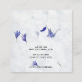 Schöne, florale Nekklace-Display-Karten Quadratische Visitenkarte (Rückseite)