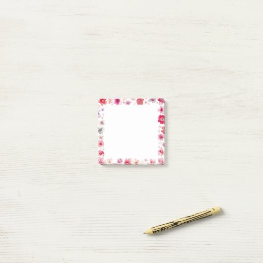 Schöne florale Post-It-Notes Post-it Klebezettel (Auf Schreibtisch)