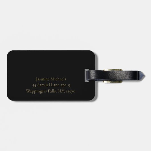 Schöne florale Printmarke Gepäckanhänger (Rückseite horizontal)