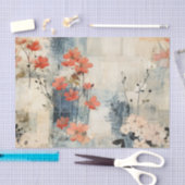 Schöne florale ramponierte Collage Seidenpapier (Handwerk)