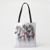 Schöne florale Reittasche für Pferde Tasche (Vorderseite)