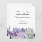 Schöne florale Replikkarte RSVP Karte (Vorne/Hinten)