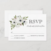 Schöne florale RSVP-Karte RSVP Karte (Vorne/Hinten)