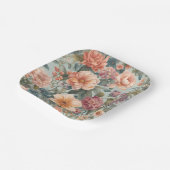 Schöne florale Vintage-Blumenmalerei Pappteller (Gewinkelt)