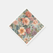 Schöne florale Vintage-Blumenmalerei Serviette (Ecke)