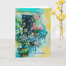 Schöne florale Weihnachtskarte aus Liebe