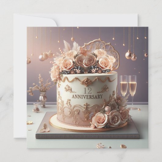 SCHÖNE FLORALISCHE JAHRESZENTRUM CAKE GREETING (Vorderseite)