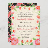 Schöne Flower Wedding Einladung (Vorne/Hinten)