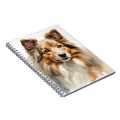 SCHÖNE FLÜFFE-SHETLAND-SHEEPDOG-HUND NOTIZBLOCK (Rechte Seite)