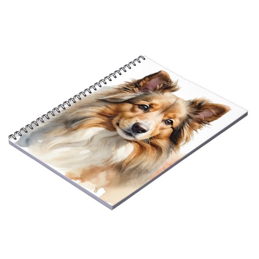 SCHÖNE FLÜFFE-SHETLAND-SHEEPDOG-HUND NOTIZBLOCK (Linke Seite)