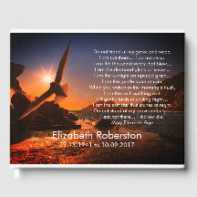 Schöne Flüge bei Sonnenuntergang Gedenkstätte "Nic