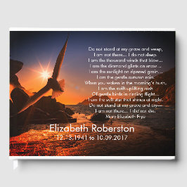 Schöne Flüge bei Sonnenuntergang Gedenkstätte "Nic Gästebuch