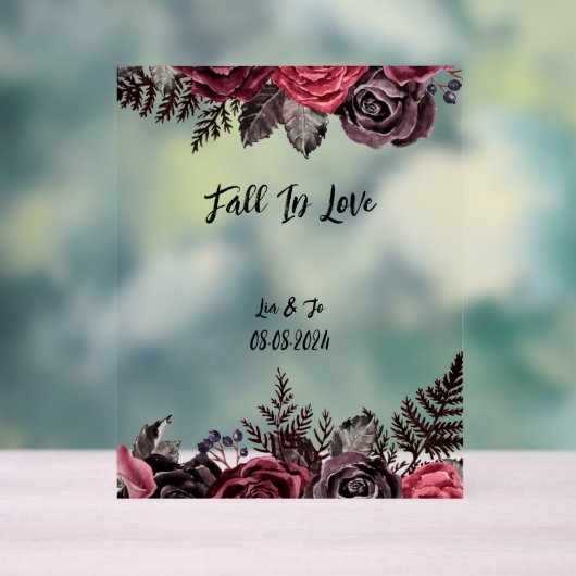 SCHÖNE FLÜSSE IN DER LIEBE ACRYLSCHILD (Neutral)