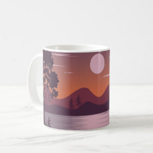Schöne Flusslandschaft Kaffeetasse