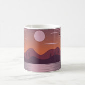 Schöne Flusslandschaft Kaffeetasse (Mittel)