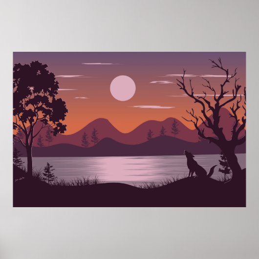 Schöne Flusslandschaft Poster (Vorne)