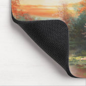 Schöne Flussszene bei Sonnenuntergang Mousepad (Ecke)